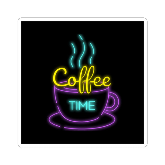 Coffee Time Neon Sticker